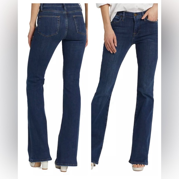 Frame NWT Le High Flare high rise button fly flare leg jeans Size 27 - Picture 1 of 15